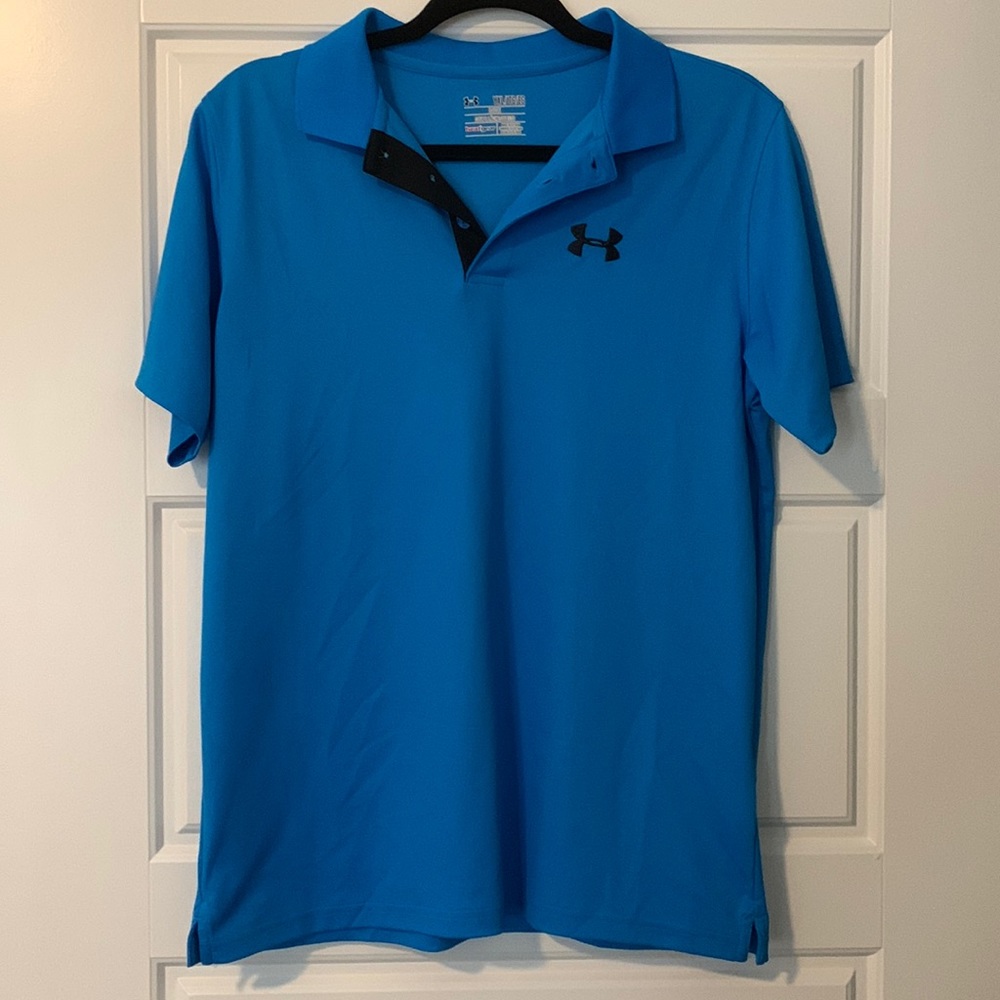 Youth XL/ Mens S blue polo.